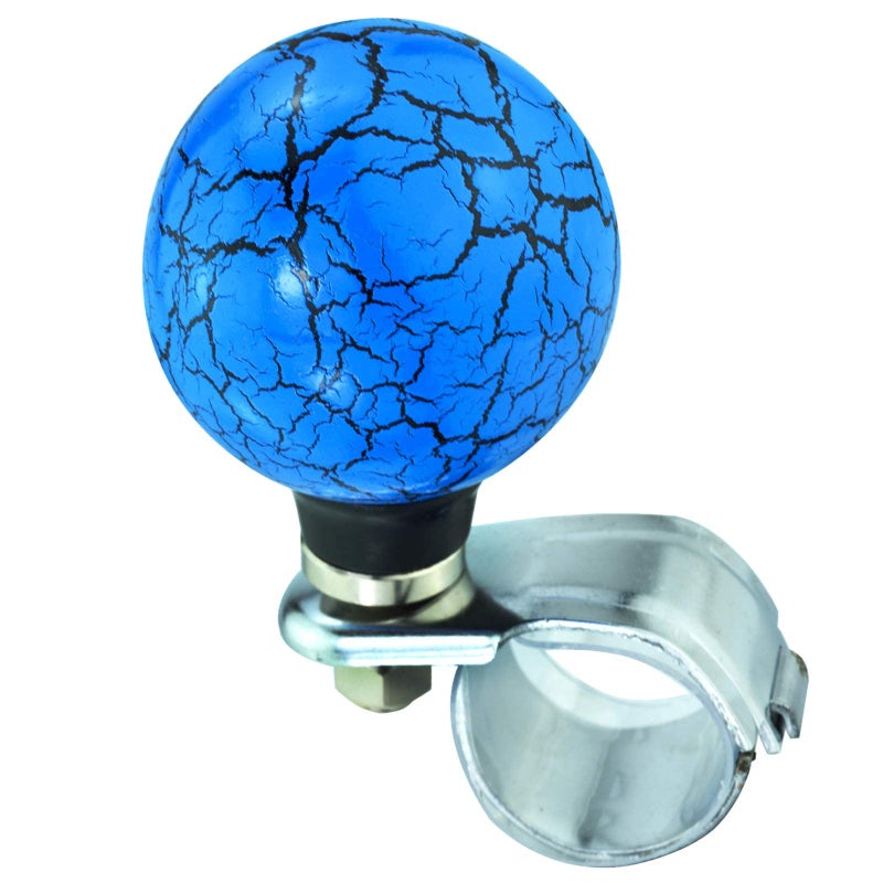 Lunsom Ball Steering Wheel Knob Marbling Round Suicide Spinner Turning Grip Helper Driving Power Aid Handle Control Car Booster Fit Most Vehicle (Blue) - Image 5